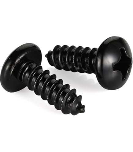 Small Parts-0606 Steel Sheet Metal Screw, Black Zinc Plated